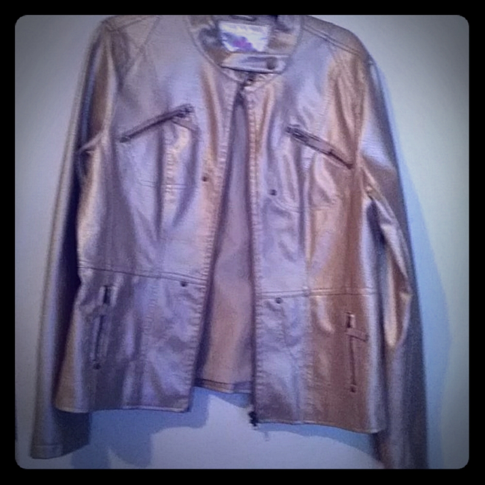 Frida G London Gold Leather Jacket
